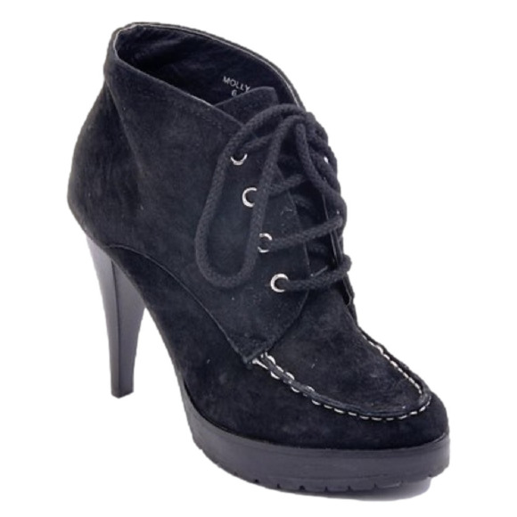 ENVY molly lace-up black suede chukka bootie - Picture 2 of 9